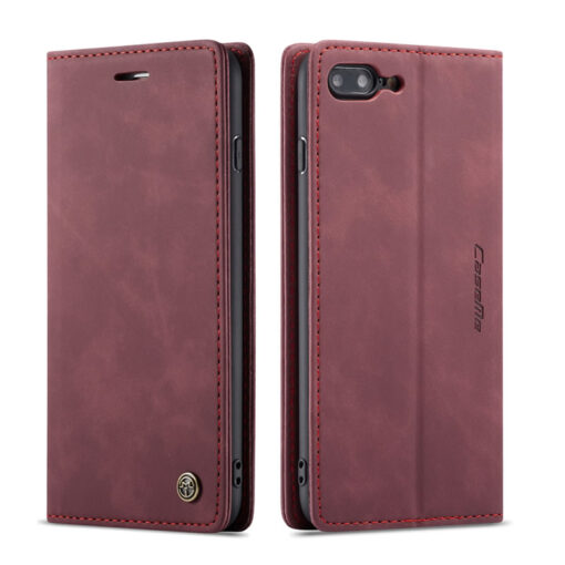 iPhone 6/7/8  & iPhone 6Plus/7Plus/8Plus CaseMe Retro Matte Soft Flip Leather Wallet Case - Image 3