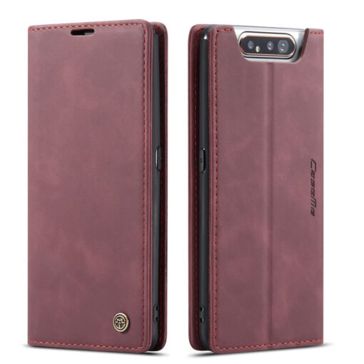 CaseMe Samsung Galaxy A80/A90 & Note 10 Lite/A81/M60s Retro Matte Soft Flip Leather Wallet Case - Image 4