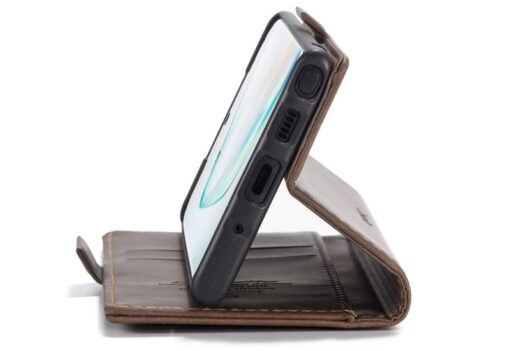 CaseMe Samsung Galaxy A80/A90 & Note 10 Lite/A81/M60s Retro Matte Soft Flip Leather Wallet Case - Image 12