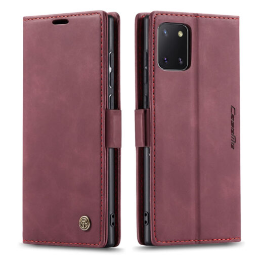 CaseMe Samsung Galaxy A80/A90 & Note 10 Lite/A81/M60s Retro Matte Soft Flip Leather Wallet Case - Image 11