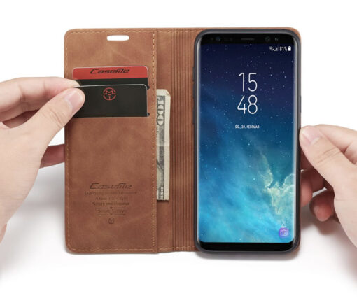 Samsung Galaxy S8 & S9 Caseme Leather Flip Cover - Image 12