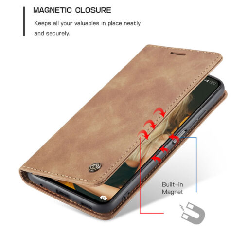 CaseMe Retro Matte Soft Flip Leather Wallet Case For Redmi Note Series - Image 13