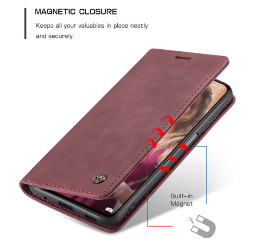 CaseMe Retro Matte Soft Flip Leather Wallet Case For Redmi Note Series - Image 16