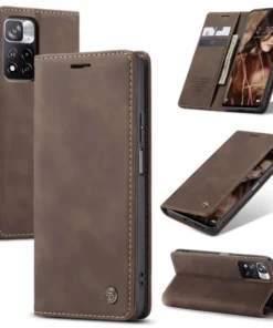 CaseMe Retro Matte Soft Flip Leather Wallet Case For Redmi Note Series