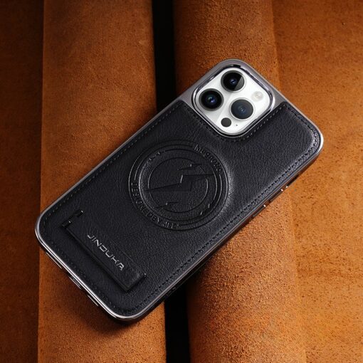 Magnetic Wireless Charging Kickstand Leather Case for iPhone  Series  Invisible Bracket Skin Feeling Slim Cover - Image 15