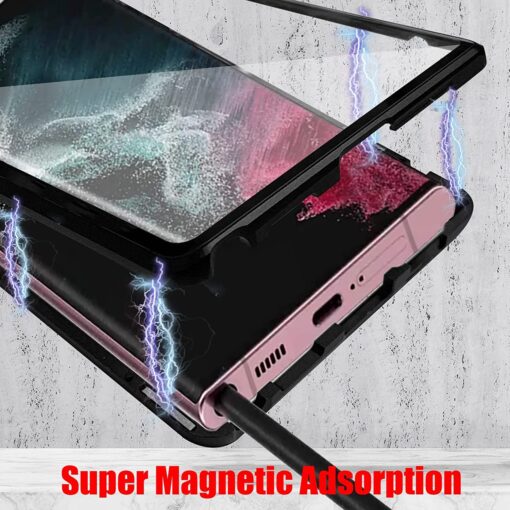 Magnetic Double Sided Clear Tempered Glass Full Protective Case for Samsung Galaxy S Series - Image 10