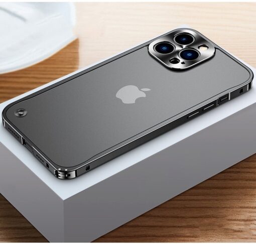 Luxury Premium Metallic Matte Transparent Shockproof Case for iPhone Series - Image 4