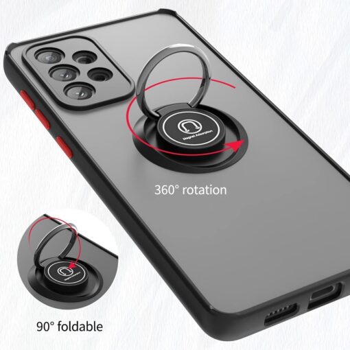 Samsung Galaxy A72/A73 Shockproof Frosted Matte Case With Ring Holder - Image 20