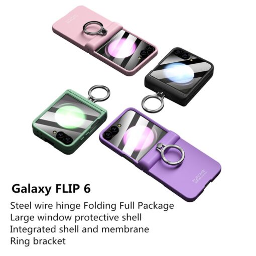 Samsung Galaxy Z Flip 5 6 Series Shockproof Case with Small Screen Protector Hinge Protection Hard PC Cover - Image 12