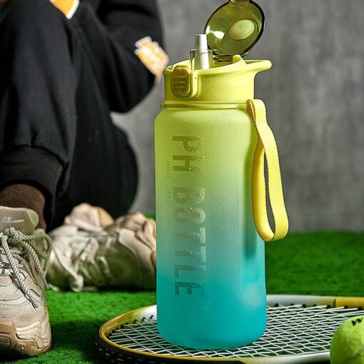 2000ml Portable PH Gradient Colour Water Bottle - Image 4