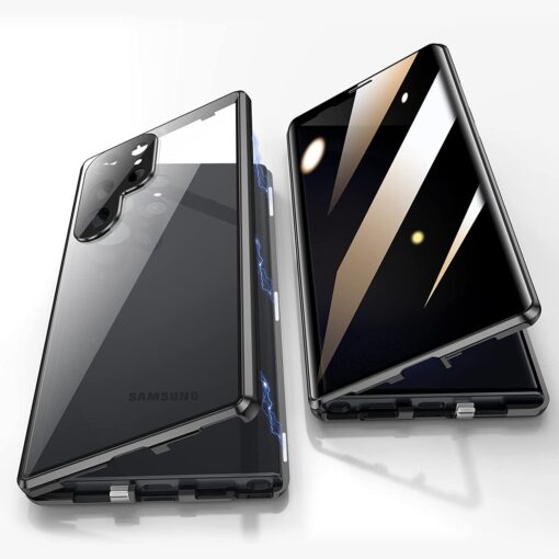 Magnetic Double Sided Clear Tempered Glass Full Protective Case for Samsung Galaxy S Series - Image 7