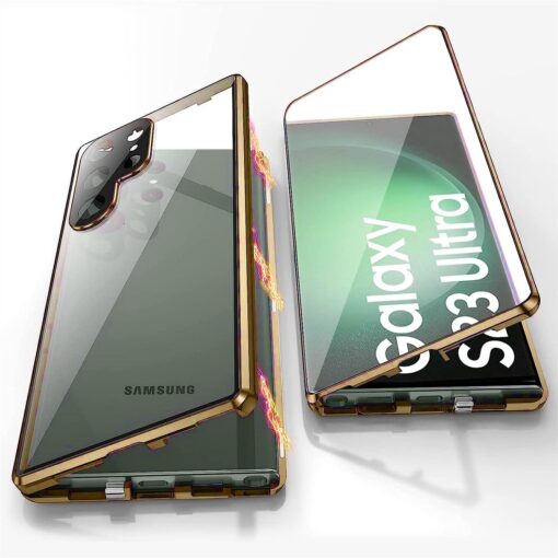 Magnetic Double Sided Clear Tempered Glass Full Protective Case for Samsung Galaxy S Series - Image 5