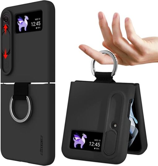 Nillkin Ring Slide Camera Lens Silicone Protective Case for Samsung Galaxy Z Flip 3/4/5 5G Series - Image 5