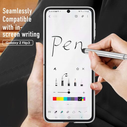 GKK Original Phone Case with Capacitance Pen Cover for SAMSUNG GALAXY FLIP 3/4 5G SERIES - Image 4