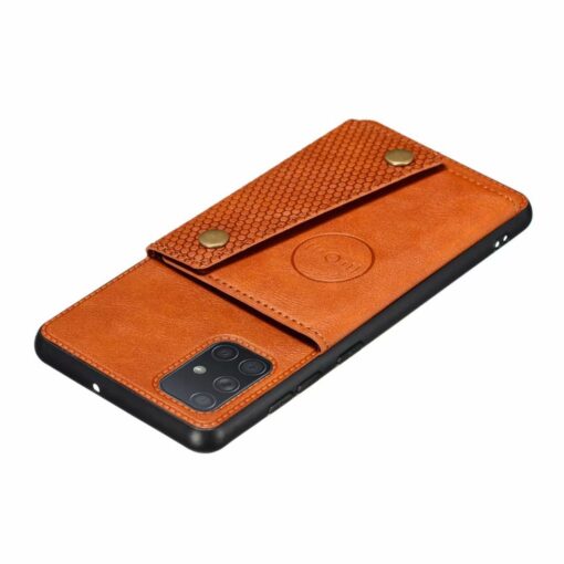 Samsung Galaxy A71 Leather Stand Case +3D Tempered Glass Protector - Image 11
