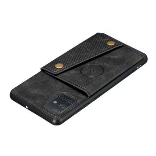 Samsung Galaxy A71 Leather Stand Case +3D Tempered Glass Protector - Image 16