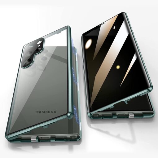 Magnetic Double Sided Clear Tempered Glass Full Protective Case for Samsung Galaxy S Series - Image 11