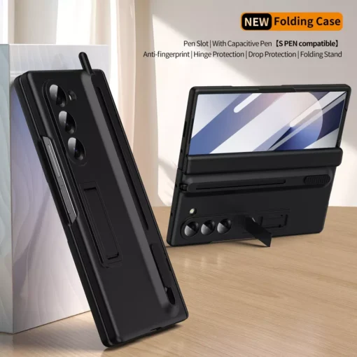 SAMSUNG GALAXY Z FOLD 6/5/4 /3 SCREEN PROTECTOR SHOCKPROOF STAND CASE WITH S PEN - Image 8
