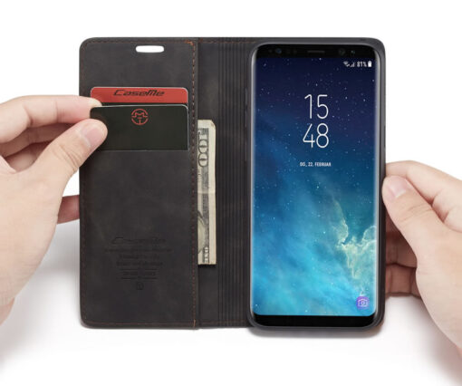 CaseMe Anti-Fall Retro Leather Wallet Case For Samsung Galaxy S8 Plus, S9 Plus & S10 Plus - Image 3