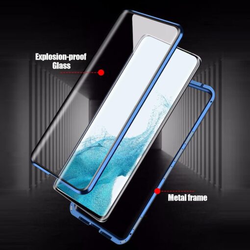Magnetic Double Sided Clear Tempered Glass Full Protective Case for Samsung Galaxy S Series - Image 15