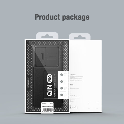 Samsung Galaxy S22 Ultra Premium Luxury Nillkin Qin Pro Series 360° Leather Flip Case Limited Edition - Image 9