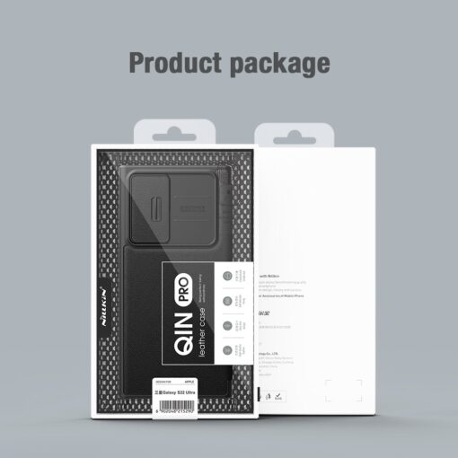 Samsung Galaxy S22 Ultra Premium Luxury Nillkin Qin Pro Series 360° Leather Flip Case Limited Edition - Image 9