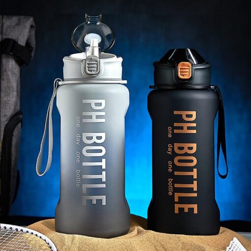 2000ml Portable PH Gradient Colour Water Bottle - Image 2
