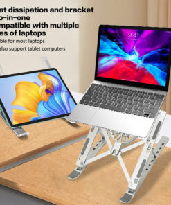 Portable aluminum alloy With Fan Cooling Bracket Laptop Stand