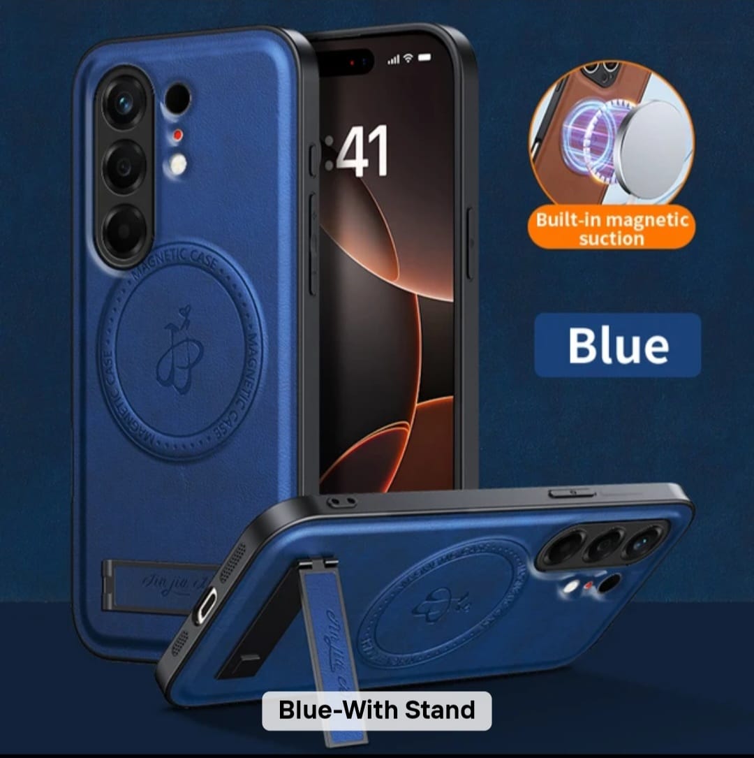 Magnetic Leather Back Cover with Kickstand And Bult-In-Magnetic-Suction-For-Tecno-Camon 40-T-Camon 40 Pro-T-Camon 50-And -T-Camon 50 Pro - Image 7