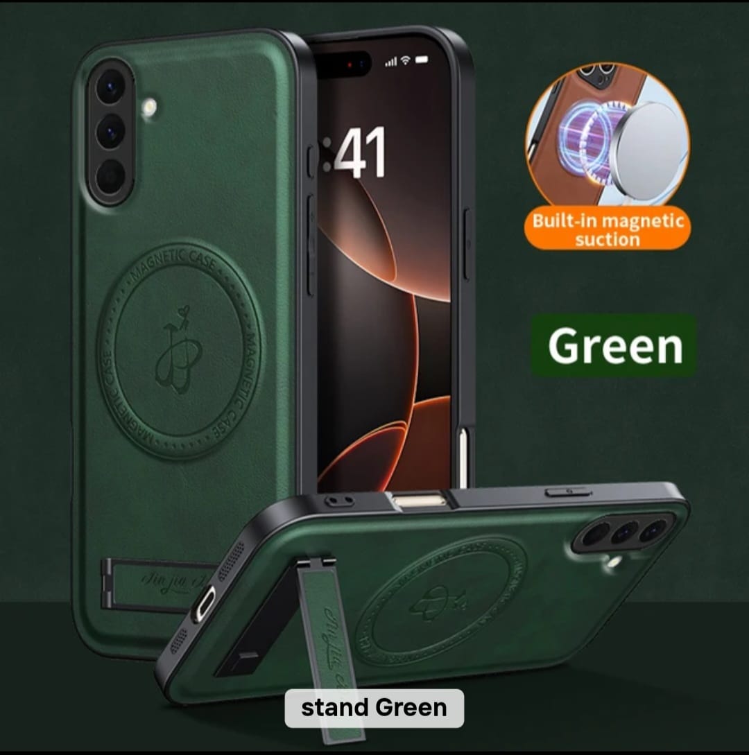 Magnetic Leather Back Cover with Kickstand And Bult-In-Magnetic-Suction-For-Samsung-Galaxy-A17-A26-A36-A37-A55-A56-A57 - Image 8
