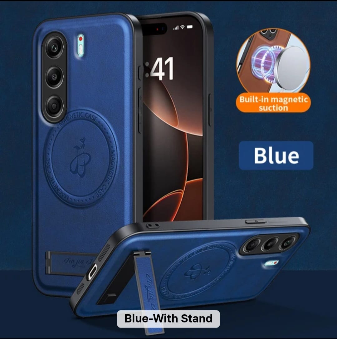 Magnetic Leather Back Cover with Kickstand And Bult-In-Magnetic-Suction-For-Tecno-Camon 40-T-Camon 40 Pro-T-Camon 50-And -T-Camon 50 Pro - Image 8