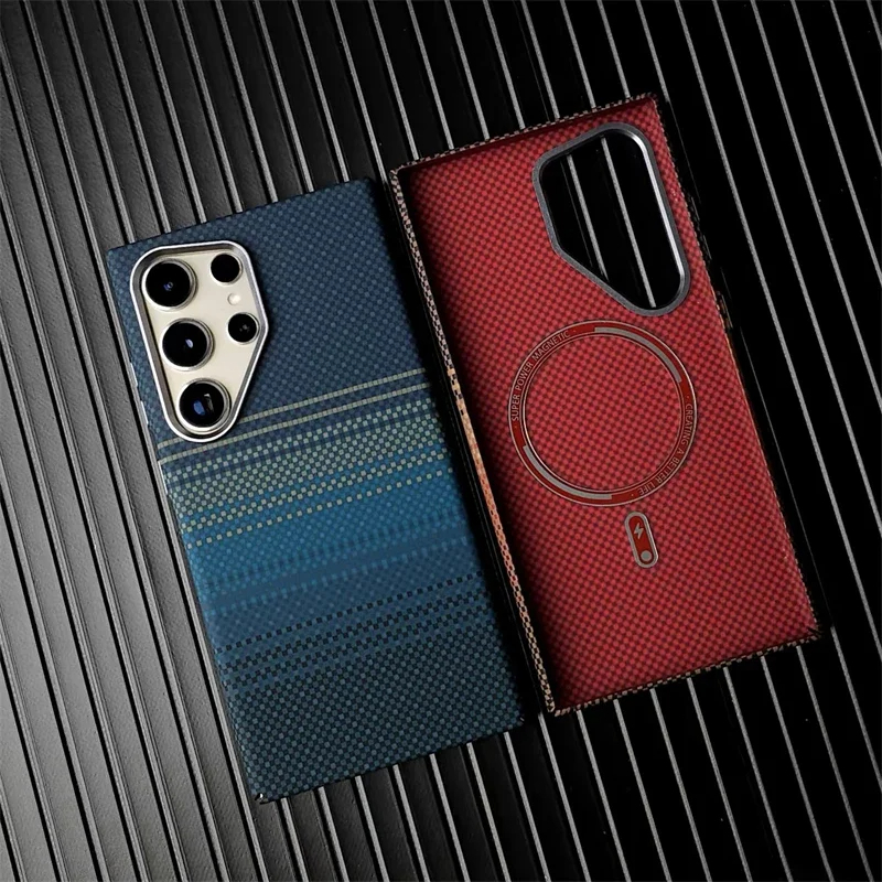 Luxury Premium Carbon Fiber for Magsafe Wireless Charging Hard Case for Samsung Galaxy S22-S23-S24-S25-And-S26 Ultras - Image 15