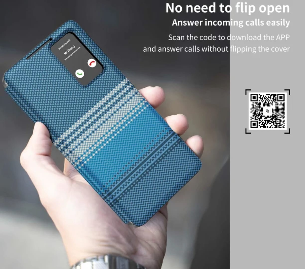 Premium-Carbon-Smart-Flip-Cover-With-Sensor-For-S24 Ultra-S25 Ultra And S26 Ultra - Image 17